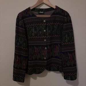 Signet Vintage Multicolor 90’s Button down blazer blouse